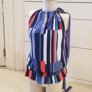 Ellie Kai geometric halter top